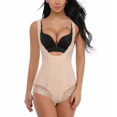  Full Lace Body Shaper prowaist.co.uk Beige XXL